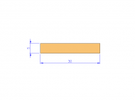 Silicone Profile P703005 - type format Rectangle - regular shape