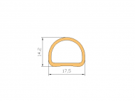 Silicone Profile P711E - type format D - irregular shape