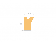 Silicone Profile P746F - type format Horns - irregular shape