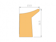 Silicone Profile P756B - type format Lipped - irregular shape