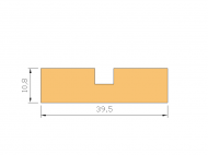 Silicone Profile P757A - type format U - irregular shape