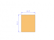 Silicone Profile P768A - type format Rectangle - regular shape