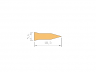 Silicone Profile P777A - type format Flat Silicone Profile - irregular shape