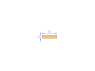 Silicone Profile P801002 - type format Rectangle - regular shape