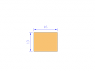 Silicone Profile P801613 - type format Rectangle - regular shape