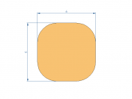 Silicone Profile P80285EI - type format D - irregular shape