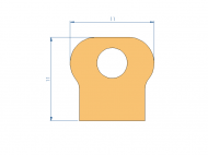 Silicone Profile P80285EL - type format Silicone Tube - irregular shape