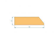 Silicone Profile P80287 - type format Trapezium - irregular shape