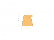 Silicone Profile P822AD - type format D - irregular shape