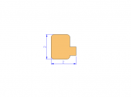 Silicone Profile P822AT - type format T - irregular shape