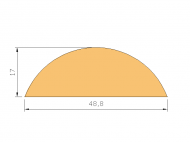 Silicone Profile P822AX - type format D - irregular shape