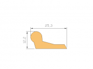 Silicone Profile P822BD - type format solid b/p shape - irregular shape