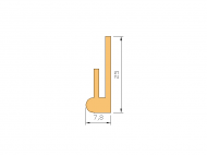 Silicone Profile P822M - type format U - irregular shape