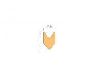 Silicone Profile P822X - type format Horns - irregular shape