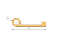 Silicone Profile P850A - type format solid b/p shape - irregular shape