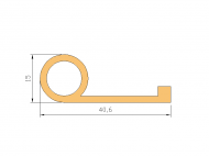 Silicone Profile P850B - type format solid b/p shape - irregular shape