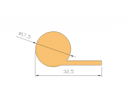 Silicone Profile P855B - type format solid b/p shape - irregular shape