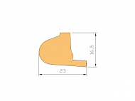 Silicone Profile P857B - type format solid b/p shape - irregular shape