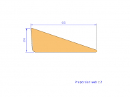 Silicone Profile P872AD - type format Triangle - regular shape