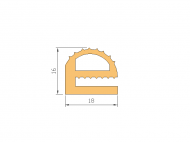 Silicone Profile P872AH - type format e - irregular shape