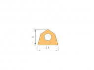 Silicone Profile P872D - type format D - irregular shape