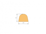 Silicone Profile P872S - type format D - irregular shape