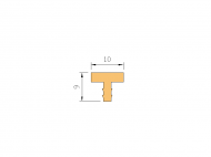 Silicone Profile P872T - type format T - irregular shape