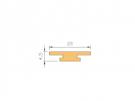 Silicone Profile P872V - type format T - irregular shape