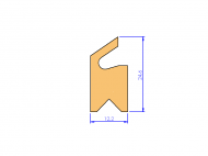 Silicone Profile P875B - type format Lipped - irregular shape