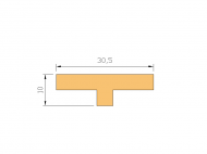 Silicone Profile P890A - type format T - irregular shape