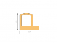 Silicone Profile P90155C - type format solid b/p shape - irregular shape