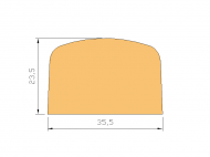 Silicone Profile P902J - type format D - irregular shape