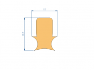 Silicone Profile P90313BK - type format D - irregular shape