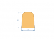 Silicone Profile P90313BW - type format D - irregular shape