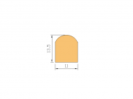 Silicone Profile P90313F - type format D - irregular shape