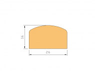 Silicone Profile P90313M - type format D - irregular shape