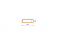 Silicone Profile P90313S - type format Cord - irregular shape