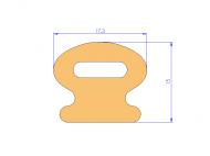 Silicone Profile P90839A - type format Lamp - irregular shape