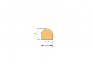 Silicone Profile P911B - type format D - irregular shape