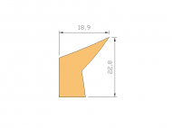 Silicone Profile P914ROM - type format Lipped - irregular shape