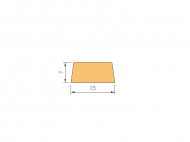 Silicone Profile P91510 - type format Trapezium - irregular shape