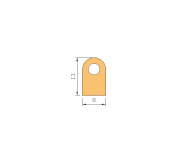 Silicone Profile P91530 - type format D - irregular shape