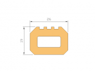 Silicone Profile P91565D - type format D - irregular shape