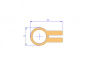 Silicone Profile P91565Q - type format solid b/p shape - irregular shape