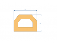 Silicone Profile P91565SU - type format D - irregular shape