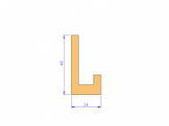 Silicone Profile P91565X - type format U - irregular shape