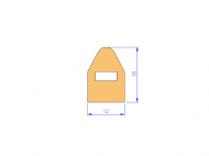 Silicone Profile P91565Z - type format D - irregular shape