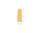 Silicone Profile P91605C - type format D - irregular shape