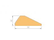 Silicone Profile P91667A - type format D - irregular shape