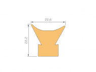 Silicone Profile P91778 - type format Horns - irregular shape